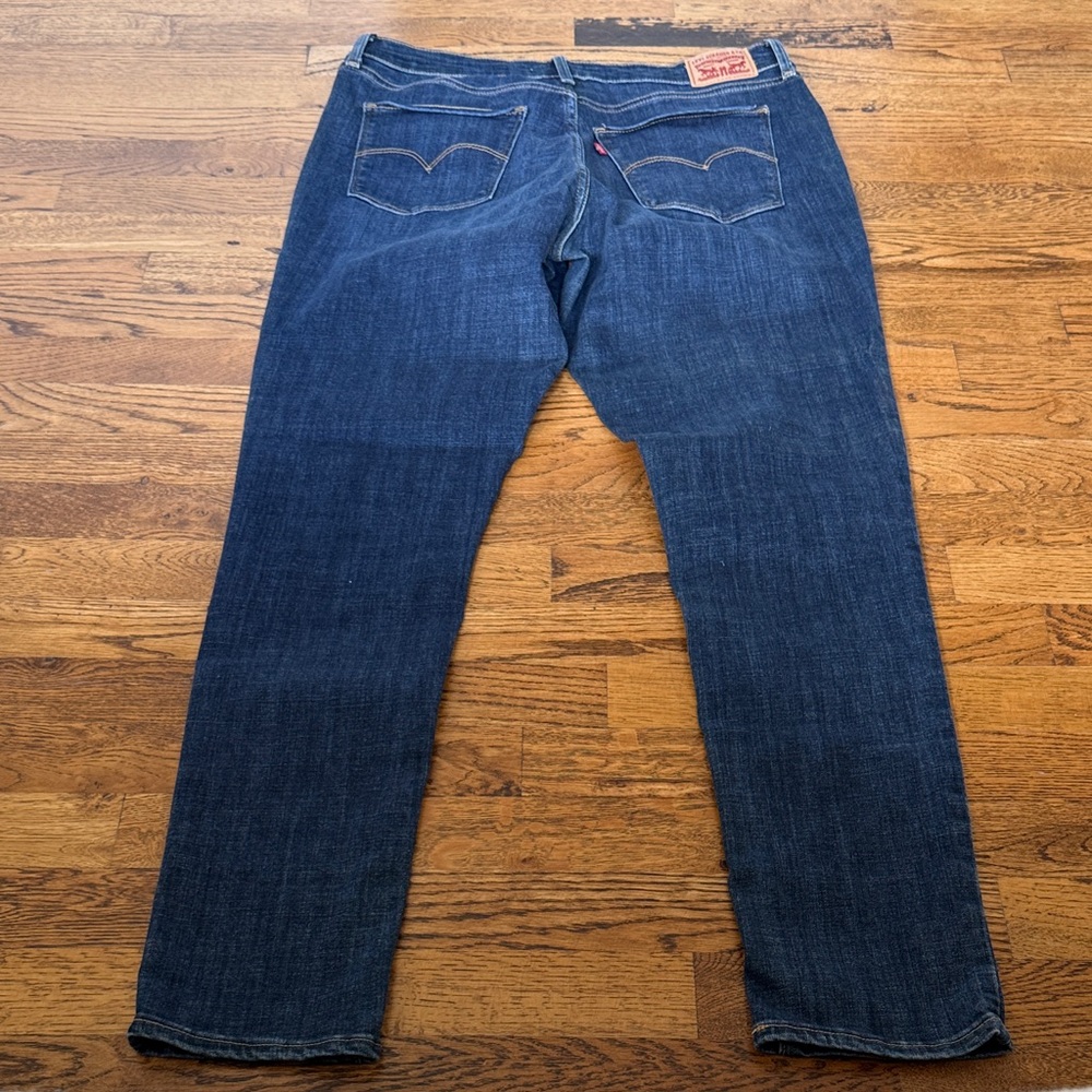Levis 721 Skinny High Rise Blue Jeans sz33 - Picture 5 of 6